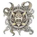 Karma, Sabar, Moksha tattoo design idea