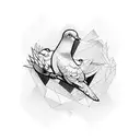 three doves tattoo design idea