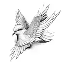 three doves tattoo design idea