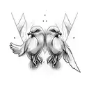 three doves tattoo design idea