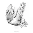 three doves tattoo design idea