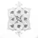 cross and three doves tattoo design idea