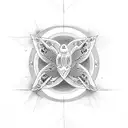 cross with three doves tattoo design idea