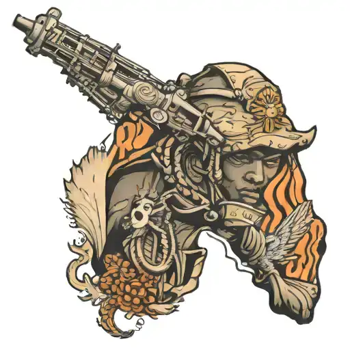 africa soldier marine troop france world tour tattoo design idea