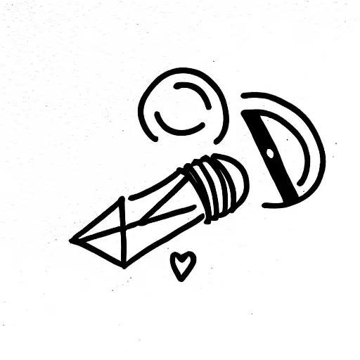 balance, microphone, money, love tattoo design idea