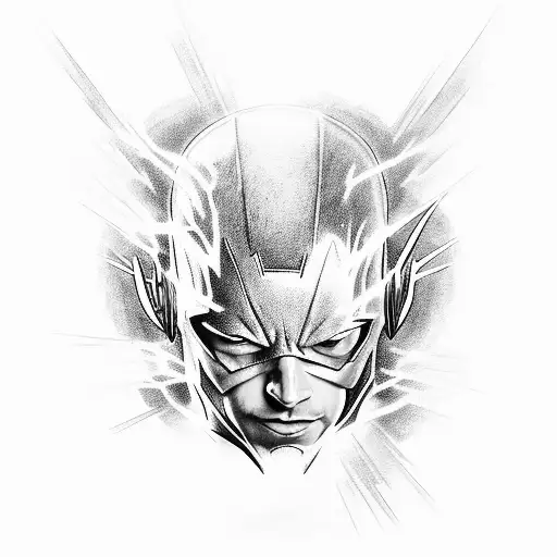 grant gustins the flash running, design fitting on forearm  tattoo design idea