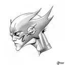 grant gustins the flash running, design fitting on forearm  tattoo design idea