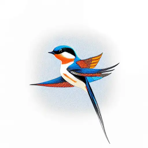 Swallow Bird tattoo design idea