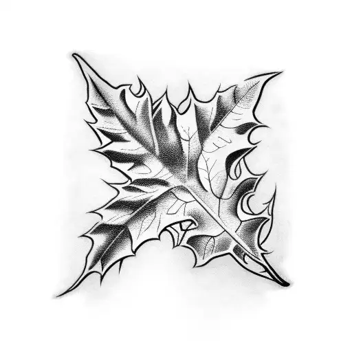 roman leaf below knee tattoo design idea
