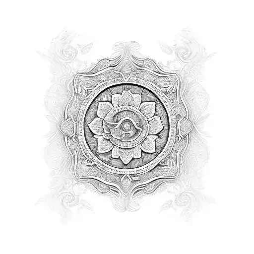 Ornate wreath tattoo design idea