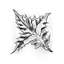 roman leaf below knee tattoo design idea