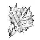 roman leaf below knee tattoo design idea