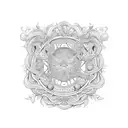 ORNATE WREATH tattoo design idea