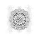 Ornate wreath tattoo design idea