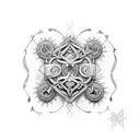 Ornate wreath tattoo design idea