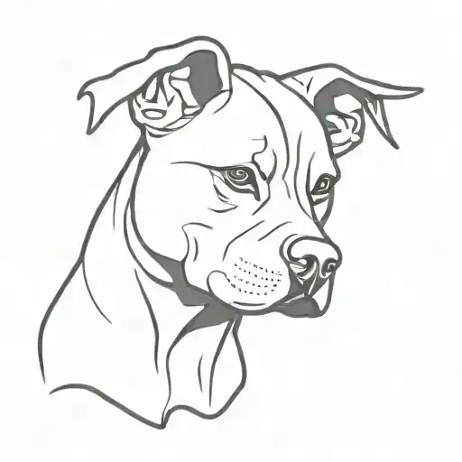 the face of a real pit bull skull tattoo design idea