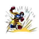 captain falcon falcon punch same time as saitama punching seriously tattoo design idea