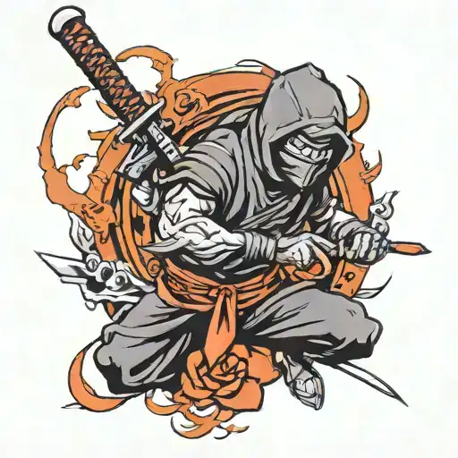 ninja themed tattoo tattoo design idea
