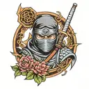 ninja themed tattoo tattoo design idea