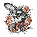 ninja themed tattoo tattoo design idea