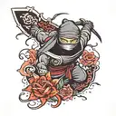 ninja themed tattoo tattoo design idea
