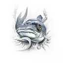 marine animals tattoo design idea