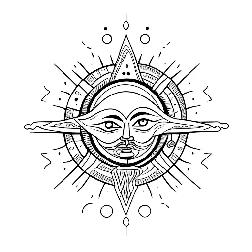 god sun nika, dawn tattoo design idea