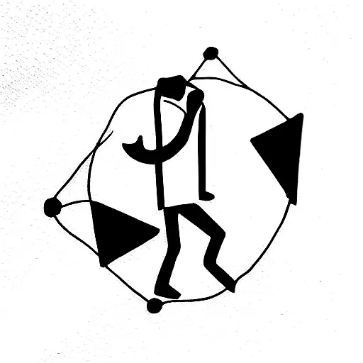 mens social anxiety tattoo design idea