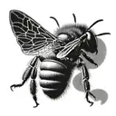 realistic bee tattoo design idea