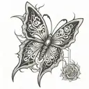 butterfly effect reaper tattoo design idea