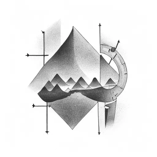 an abstract depiction of depression and positive coping tattoo design idea