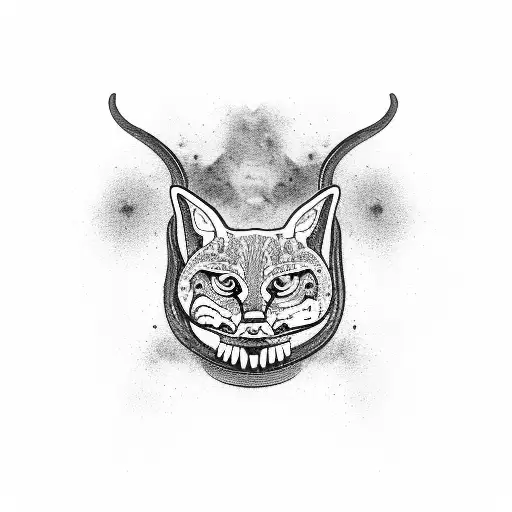 bobcat bites snake tattoo design idea
