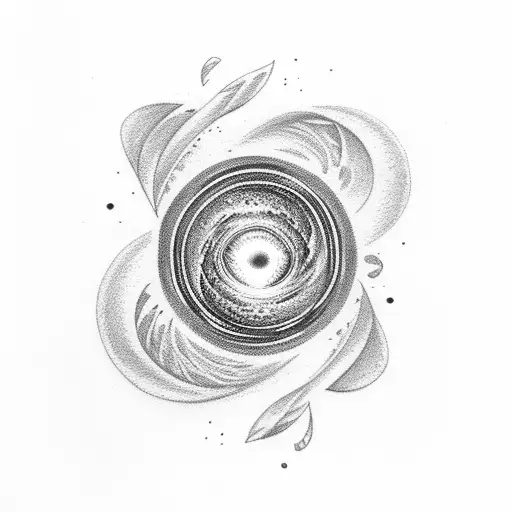 black hole tattoo design idea