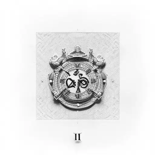 1979 roman numerals in crest tattoo design idea