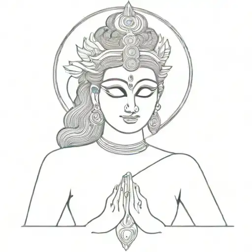 Ardhanarishvara tattoo design idea