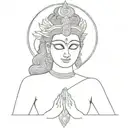 Ardhanarishvara tattoo design idea