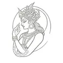 Ardhanarishvara tattoo design idea