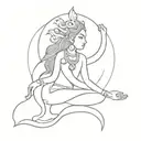 Ardhanarishvara tattoo design idea