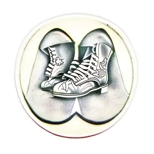 Traditional Boots And Dog Tags" Tattoo Idea BlackInk AI