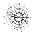 clock 11:48 am with sun tattoo design idea