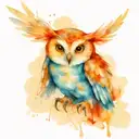Owl spread wings tattoo design idea