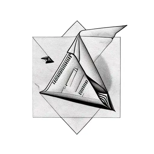 paper plane  tattoo design idea