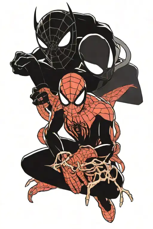 spider Man and miles Morales  tattoo design idea
