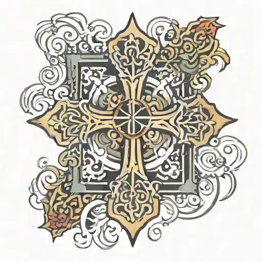 Christian Cross 2nd Corinthians 5:21 tattoo design idea