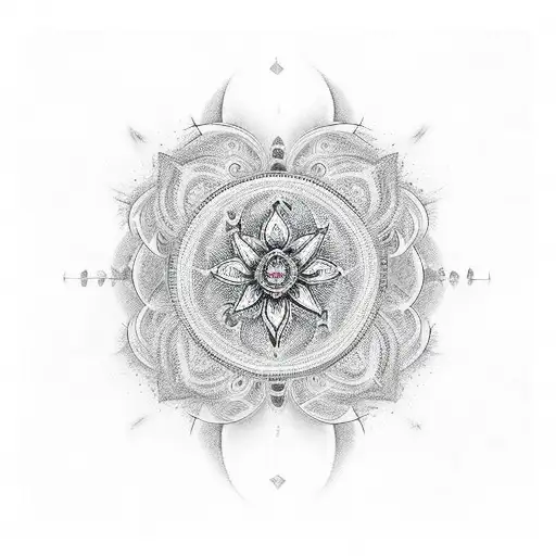 shiva and mantras tattoo design idea