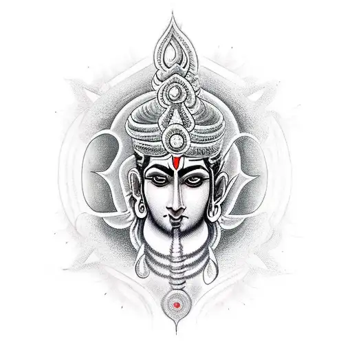 mahadev and mantras tattoo design idea