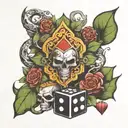 1of1 highlighted tattoo design idea