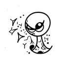  happy alien tattoo design idea