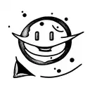  happy alien tattoo design idea