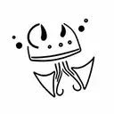 happy alien tattoo design idea